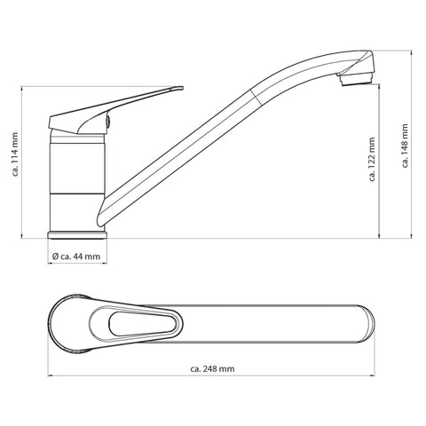 Eisl Kitchen Mixer Tap Speed -Chrome - Thomas 'Cocky' Hunter