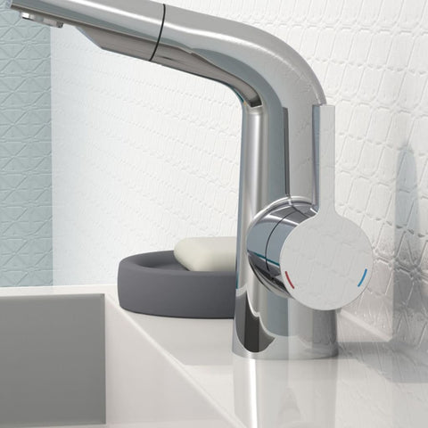 Eisl Basin Mixer Cool With Pull-Out Spray Chrome - Thomas 'Cocky' Hunter