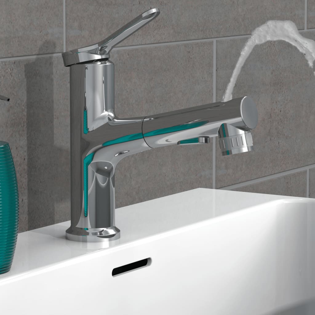 Eisl Basin Mixer Variabile With Pull-Out Spray Chrome - Thomas 'Cocky' Hunter