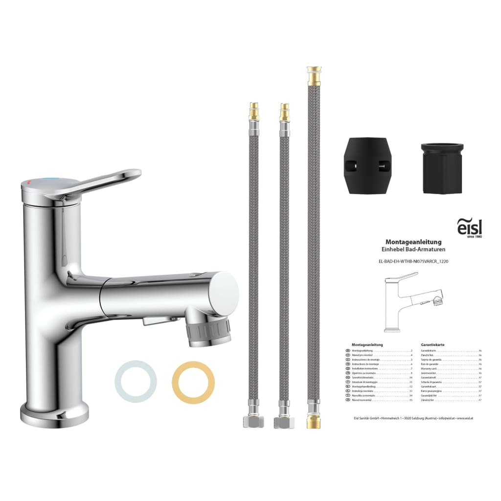 Eisl Basin Mixer Variabile With Pull-Out Spray Chrome - Thomas 'Cocky' Hunter