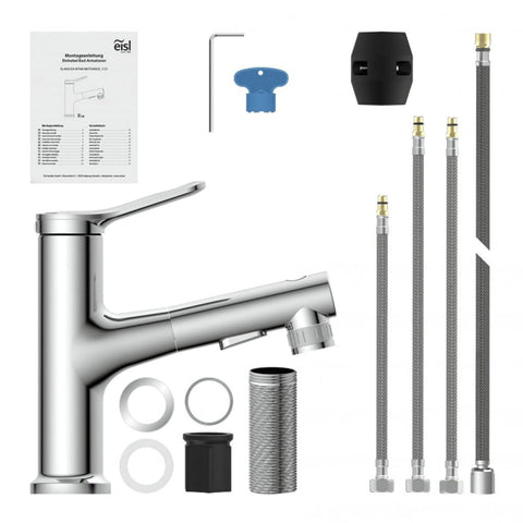 Eisl Basin Mixer Variabile With Pull-Out Spray Chrome - Thomas 'Cocky' Hunter