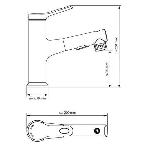 Eisl Basin Mixer Variabile With Pull-Out Spray Chrome - Thomas 'Cocky' Hunter