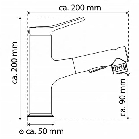 Eisl Basin Mixer Variabile With Pull-Out Spray Chrome - Thomas 'Cocky' Hunter