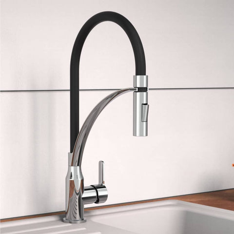 Eisl Kitchen Mixer Tap With Soft-Touch Spout Carneo Chrome-Black - Thomas 'Cocky' Hunter