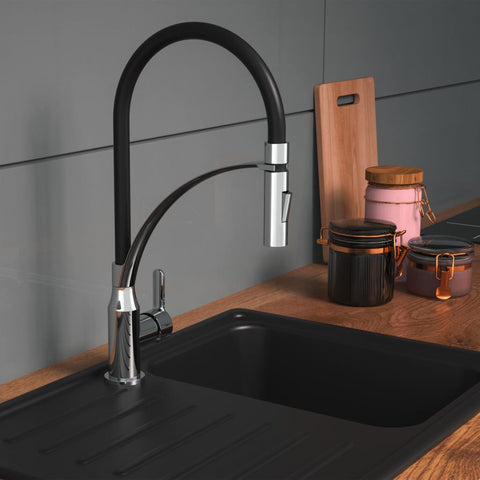 Eisl Kitchen Mixer Tap With Soft-Touch Spout Carneo Chrome-Black - Thomas 'Cocky' Hunter