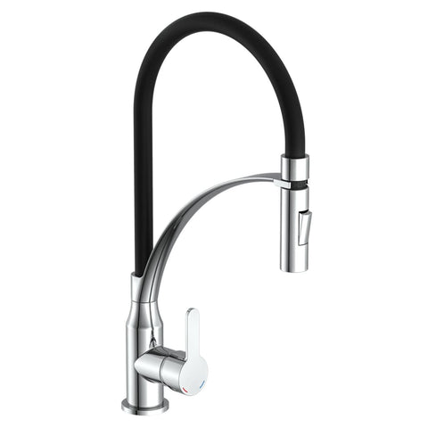 Eisl Kitchen Mixer Tap With Soft-Touch Spout Carneo Chrome-Black - Thomas 'Cocky' Hunter