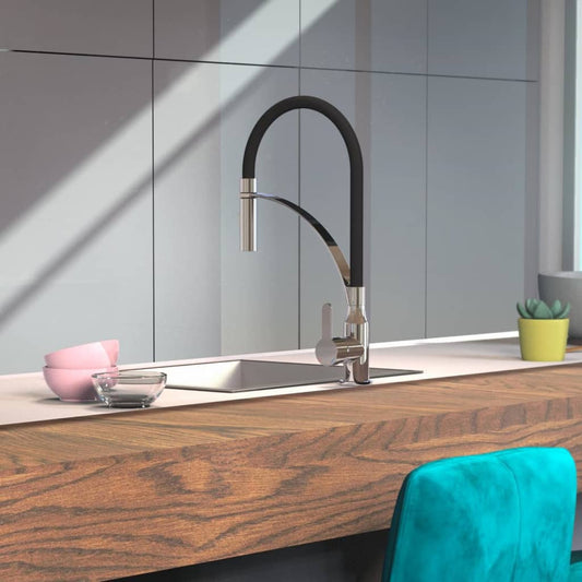 Eisl Kitchen Mixer Tap With Soft-Touch Spout Carneo Chrome-Black - Thomas 'Cocky' Hunter