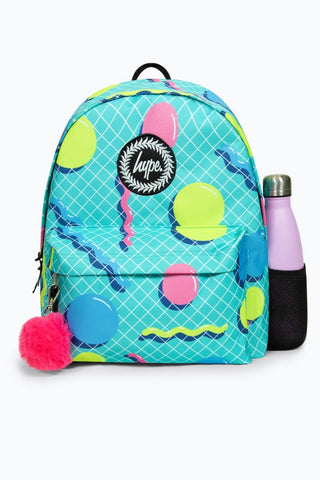 Hype Retro Shapes Backpack - Multi-Colour, Geometric Design, 18L Capacity, Unisex - Thomas 'Cocky' Hunter