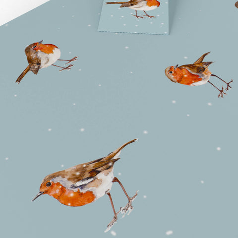 Winter Robins Wrapping Paper • 100% Recycled • Vegan Ink