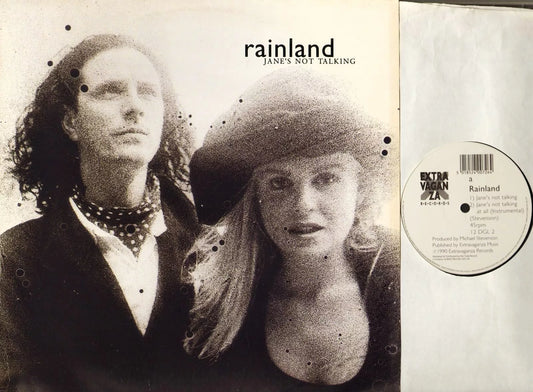 Rainland – Jane's Not Talking (12" Vinyl Single, 1990, Extravaganza Records, 12 DGL 2, Black)